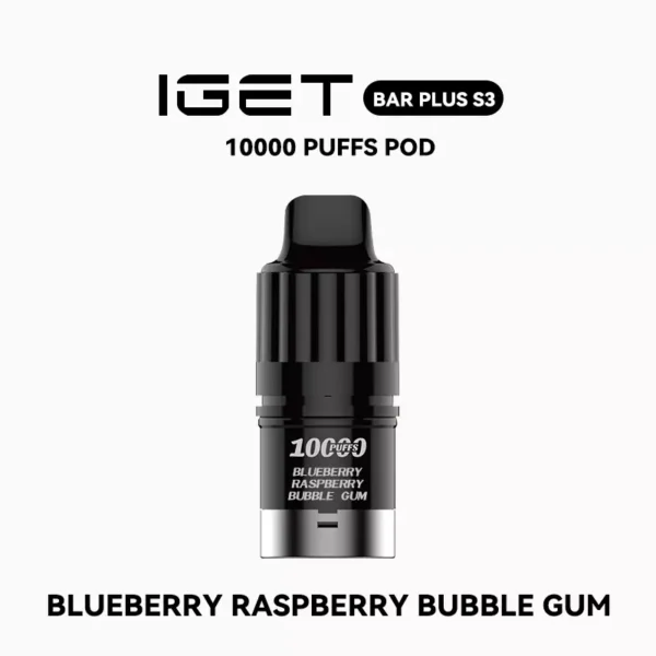 IGET BAR PLUS S3 POD – Blueberry Raspberry Bubble Gum